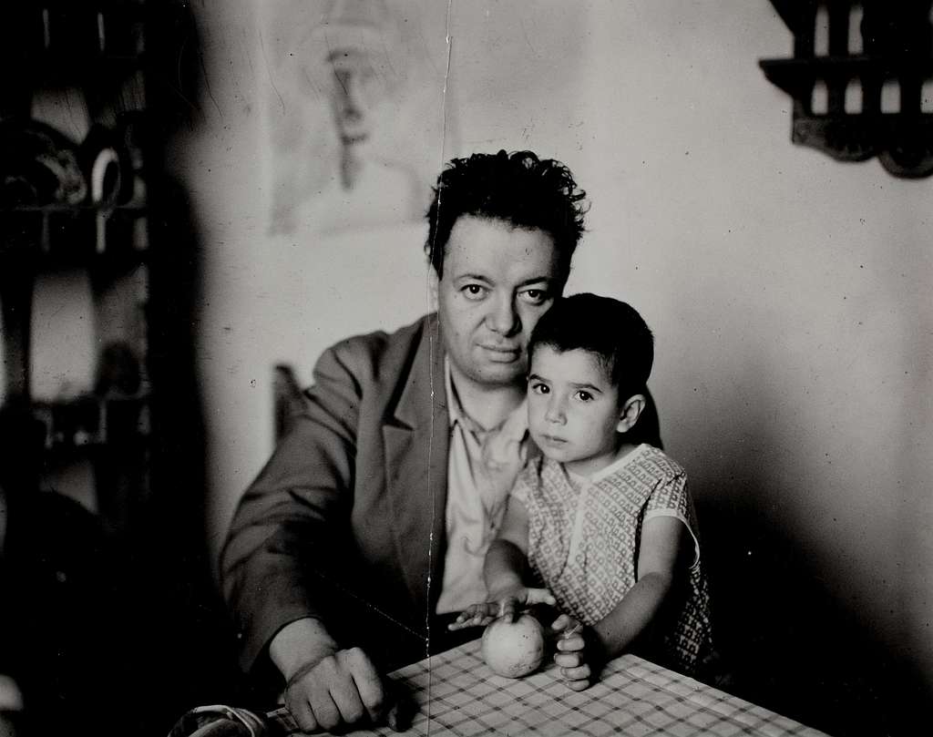 Diego Rivera and his daughter Guadalupe Rivera Marรญn