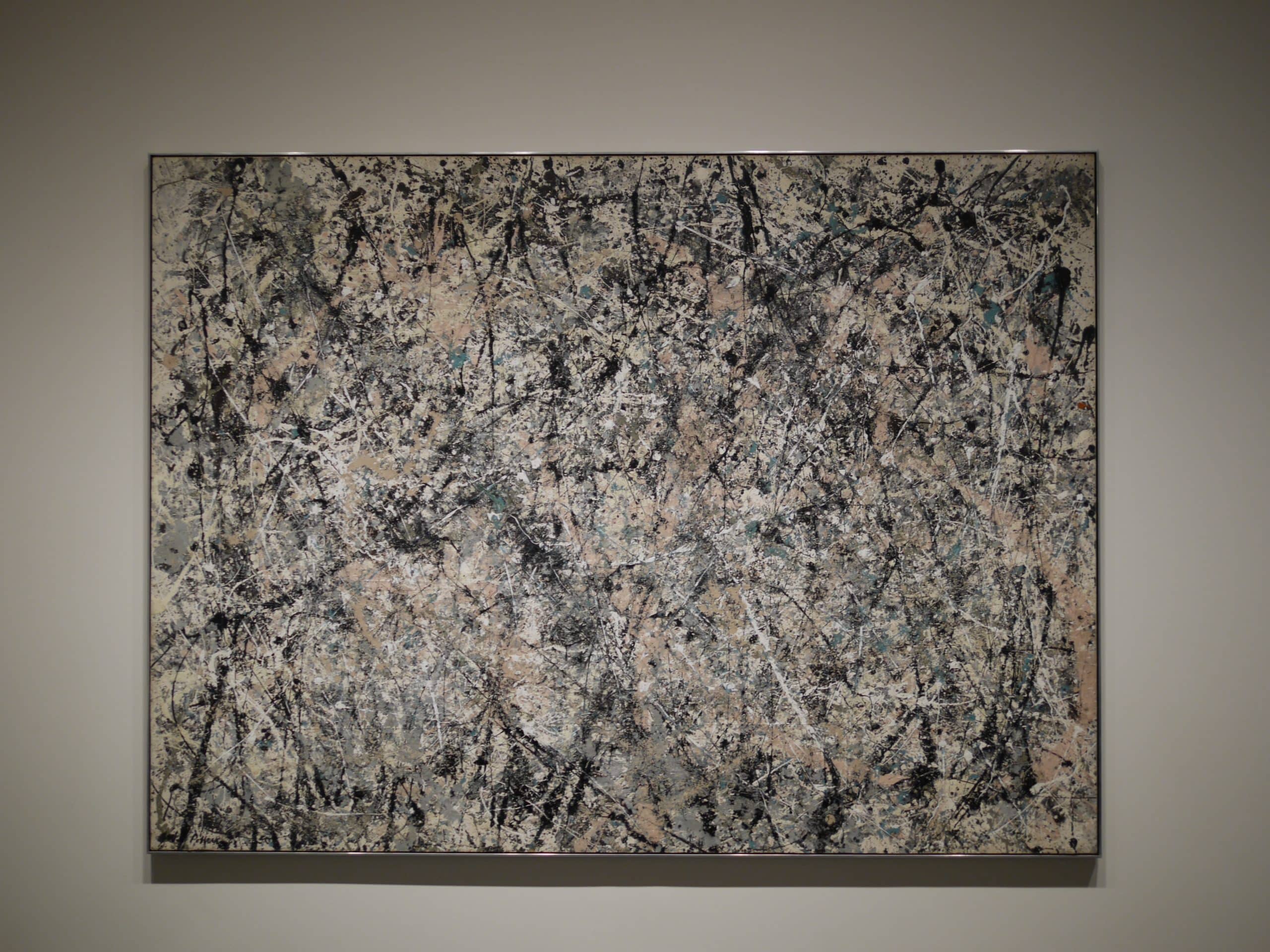 In Lavender Mist, Pollock layers fluid threads of paint to build a soft, immersive field of energy—neither violent nor calm, just alive.